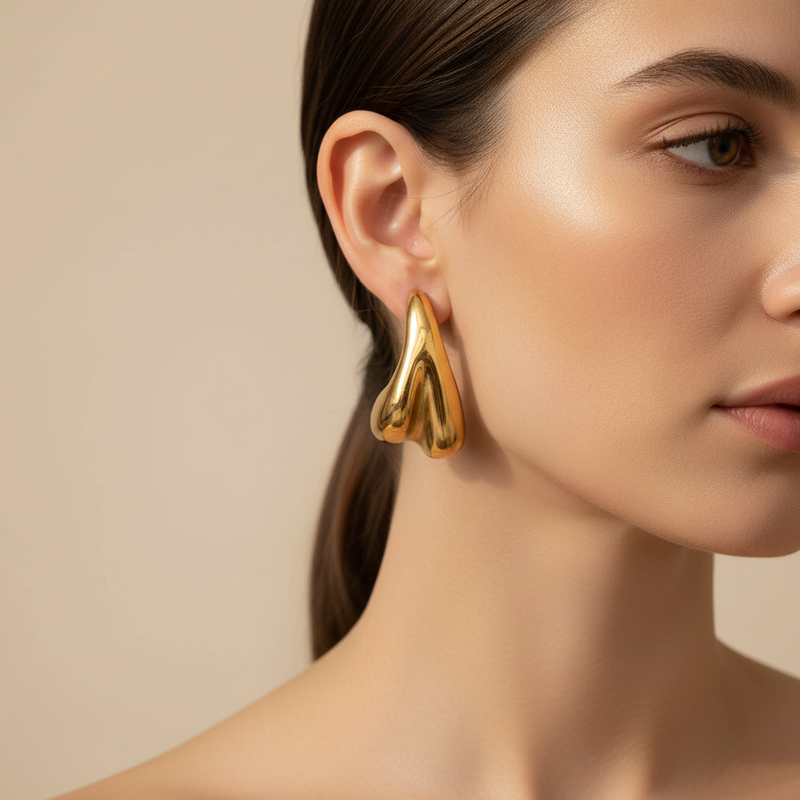 Sculpted Drop Earrings Lifestyle