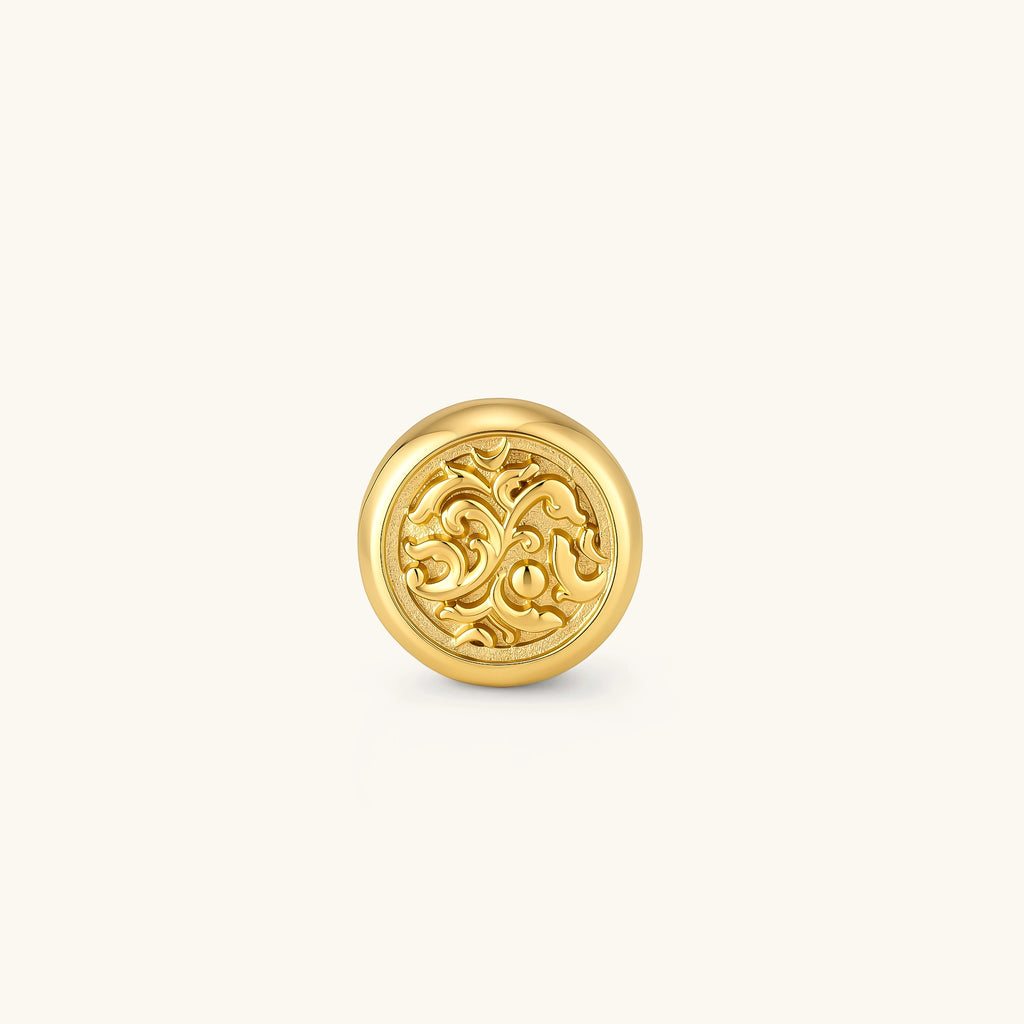 Baroque Coin Stud Earrings | 3EyeJewEls