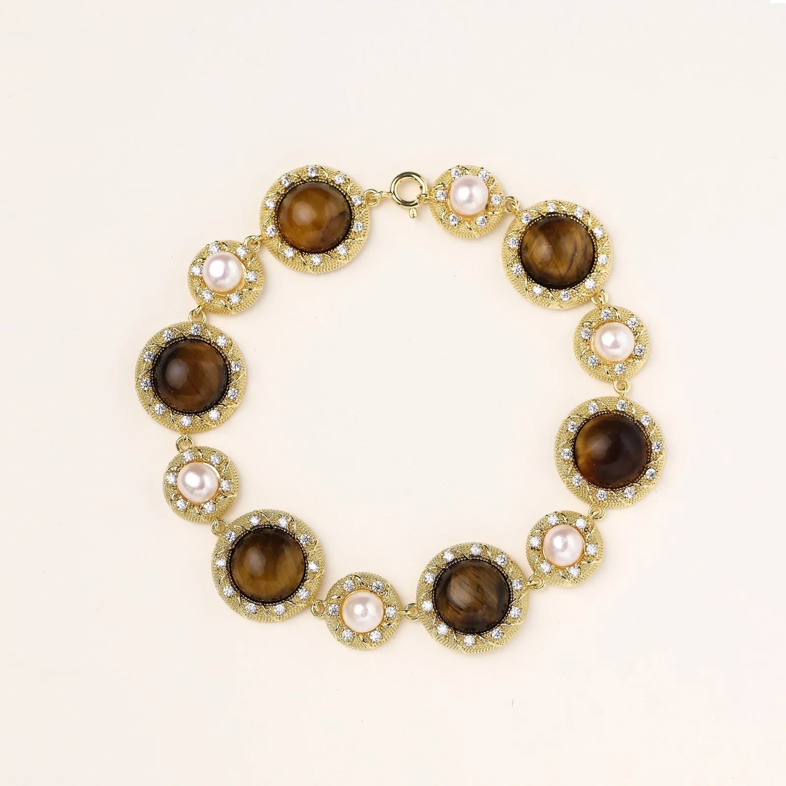 Tiger's Eye Pearl Wisdom Bracelet