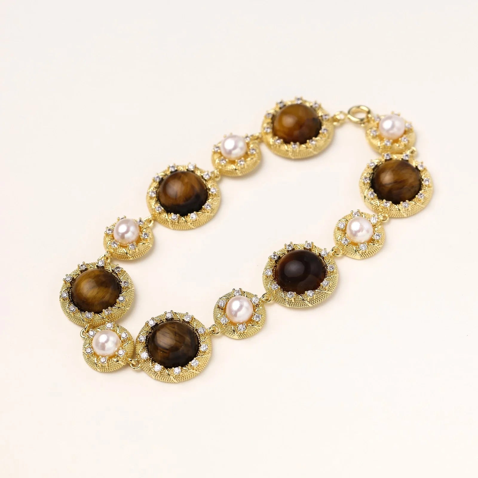Tiger's Eye Pearl Wisdom Bracelet