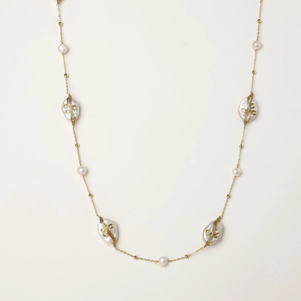 Baroque Pearl Garden Necklace