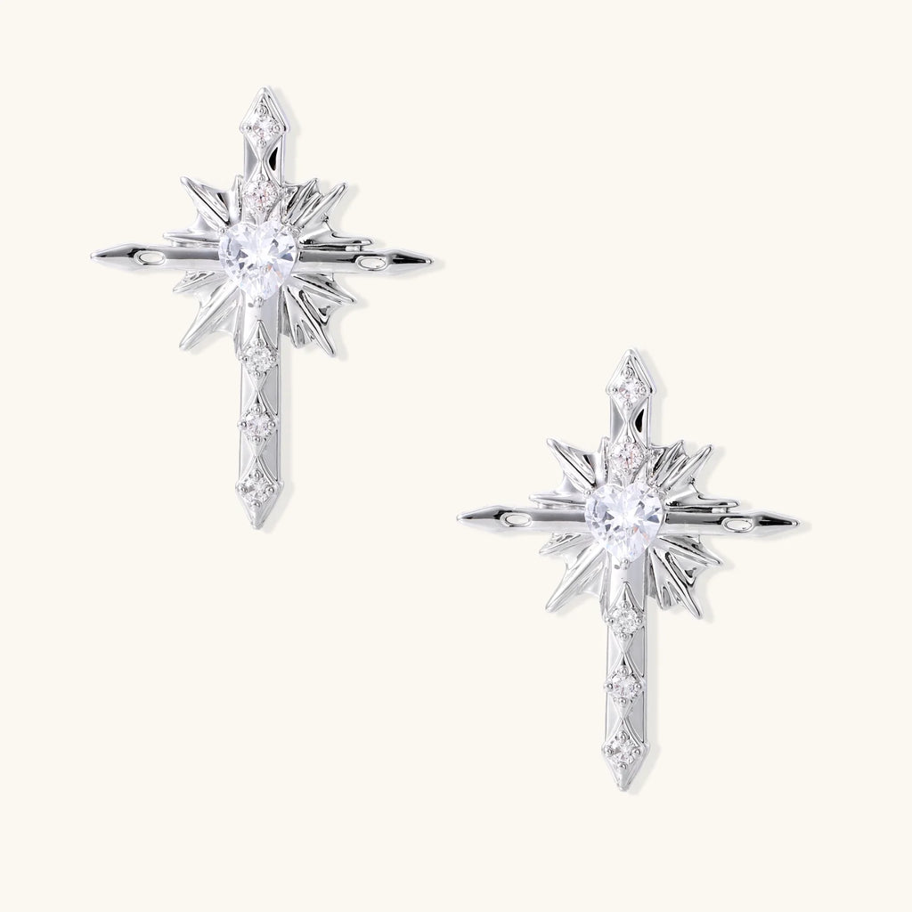 Celestial Cross Earrings