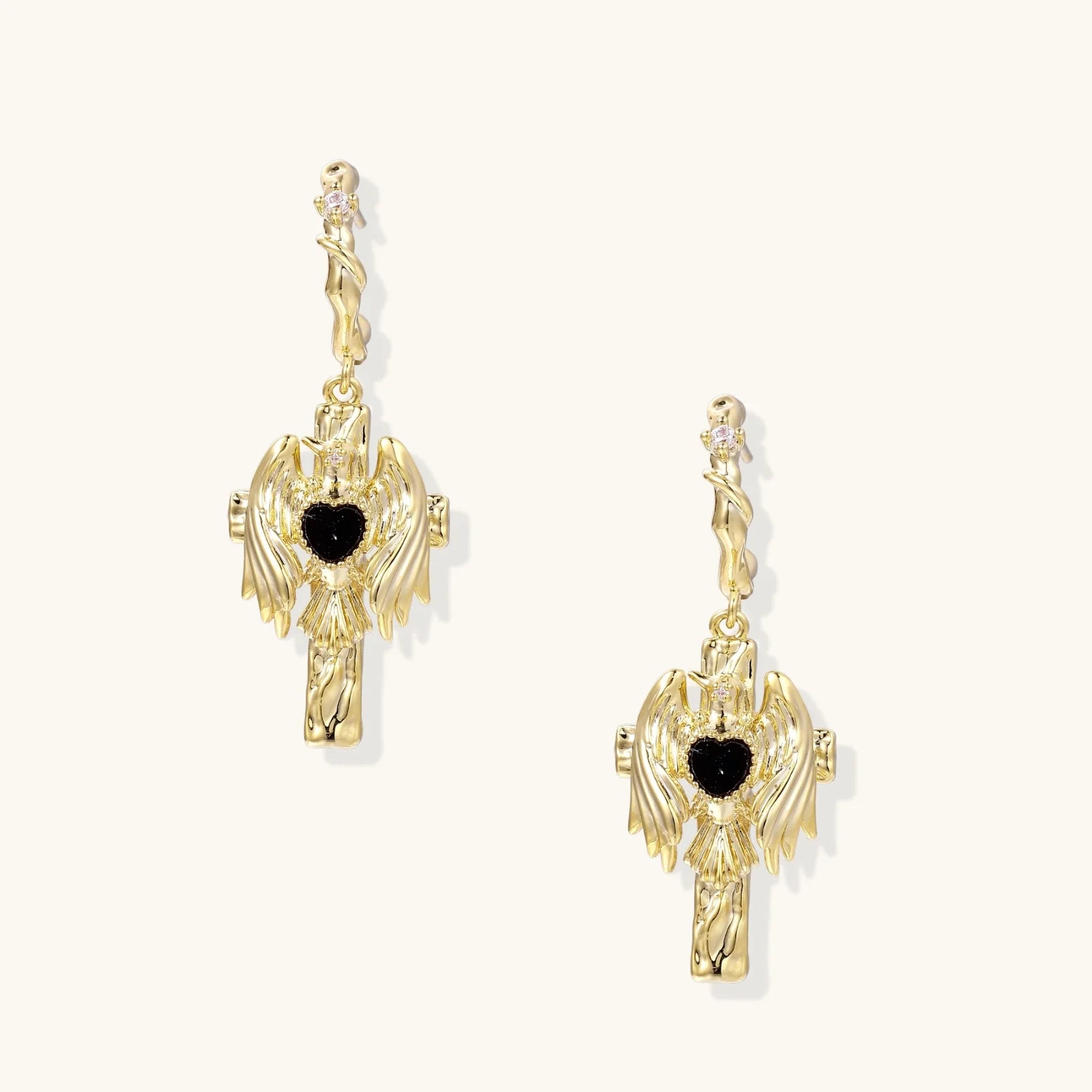 Angel Wings Drop Earrings