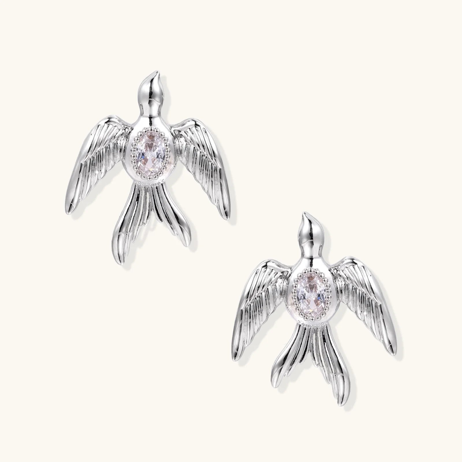 Silver Phoenix Studs