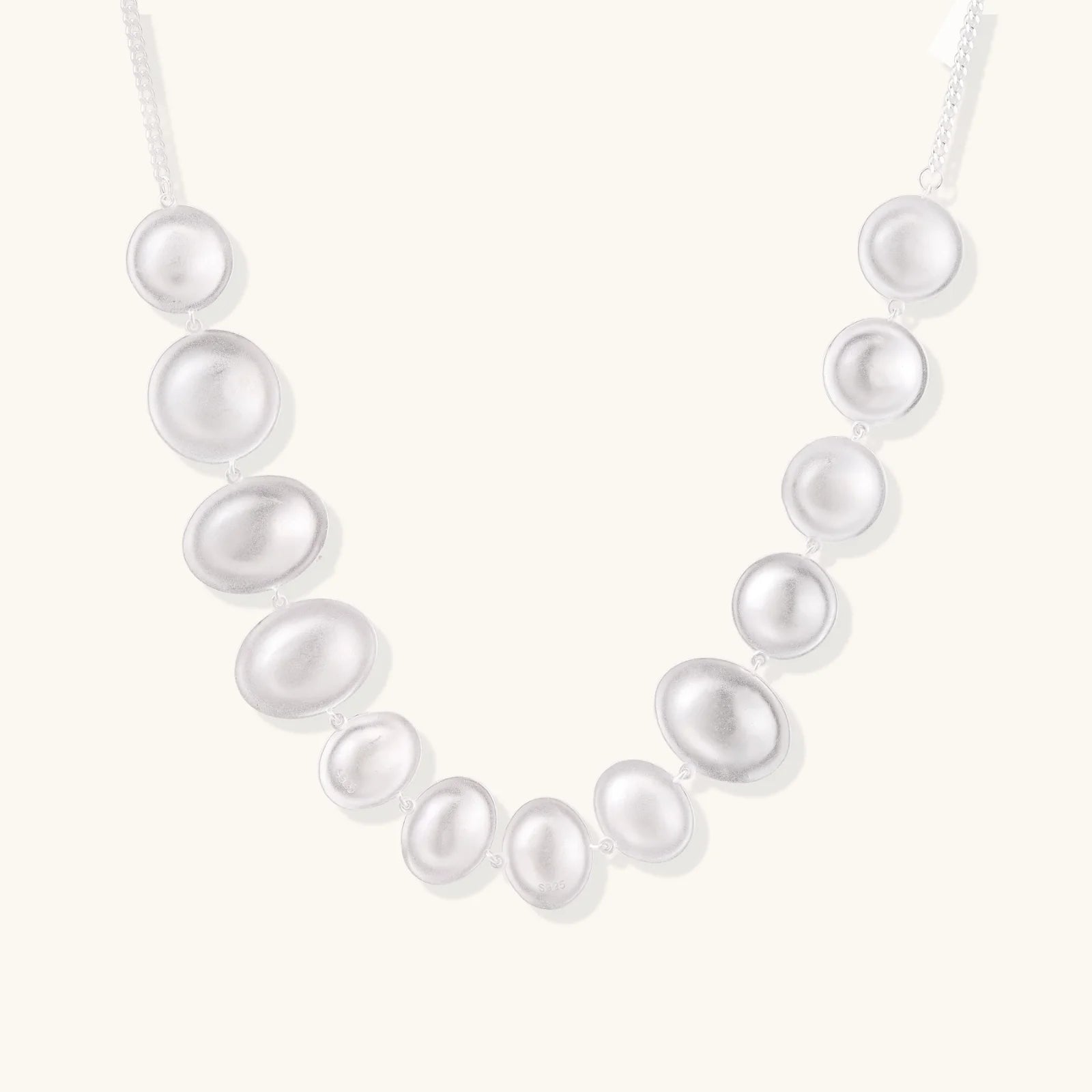 Lunar Pearl Arc Necklace