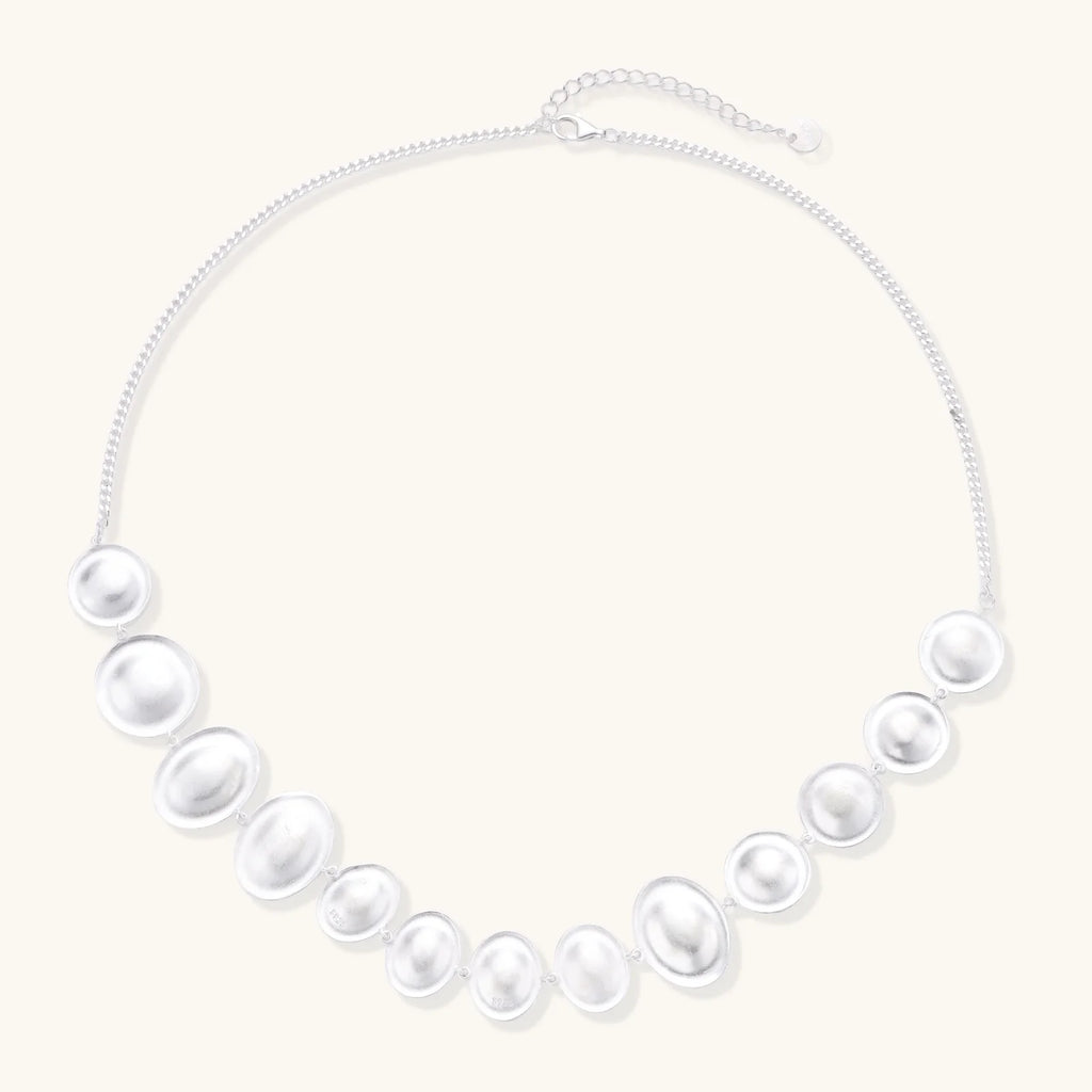 Lunar Pearl Arc Necklace