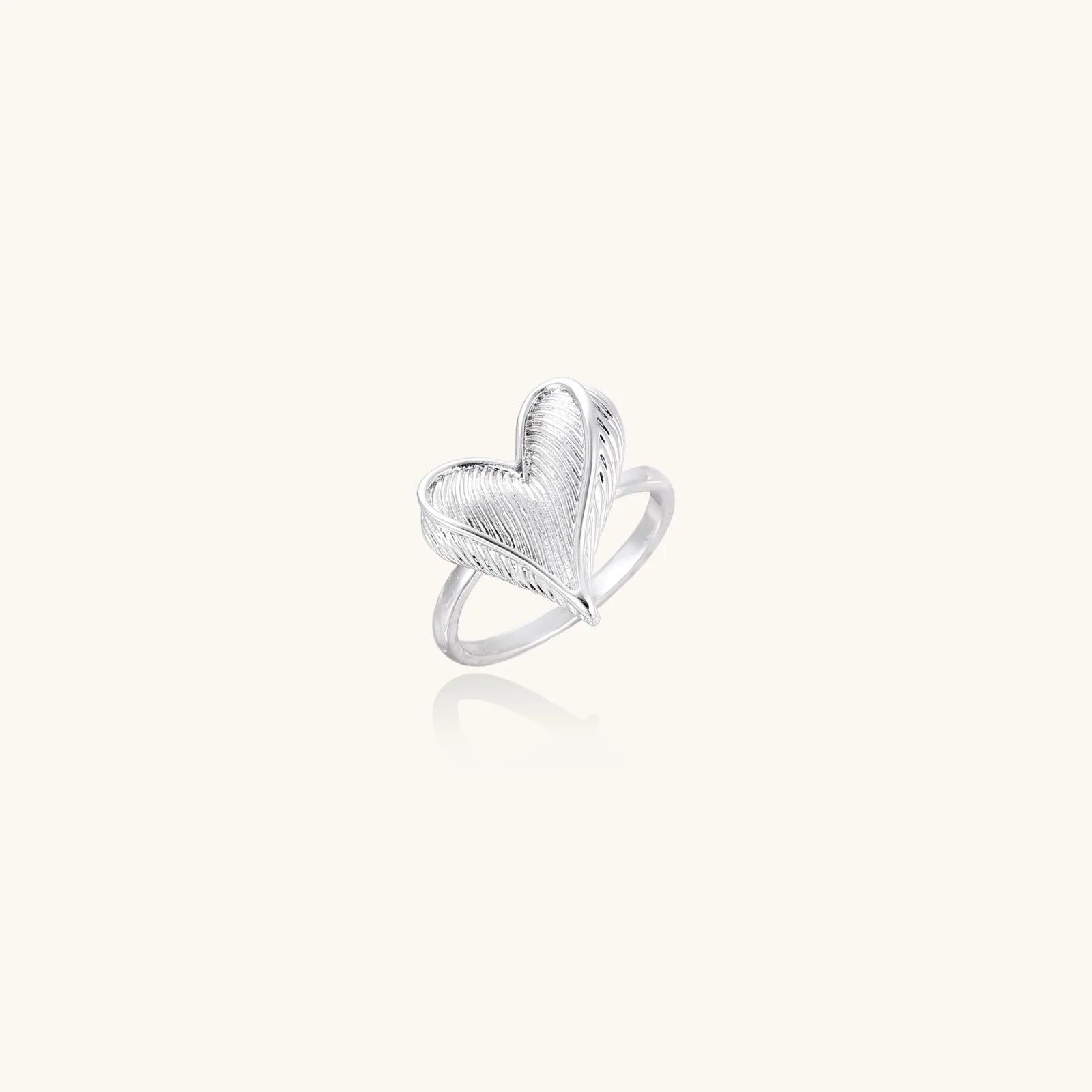 Feathered Heart Ring
