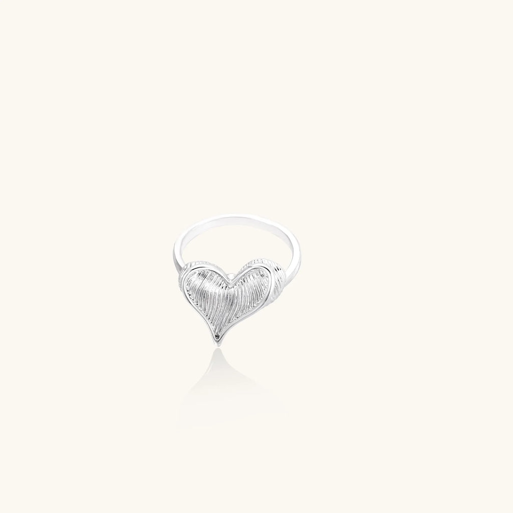 Feathered Heart Ring