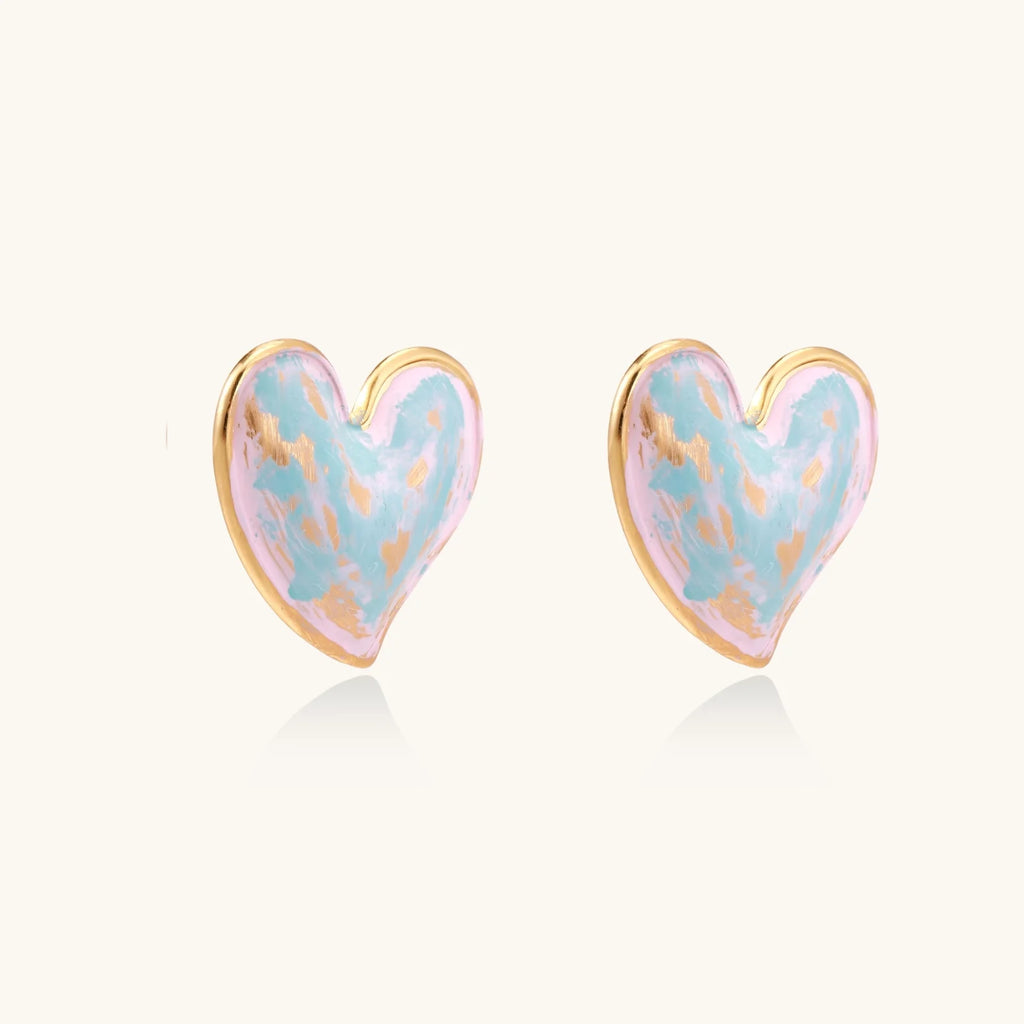 Dreamy Heart Studs