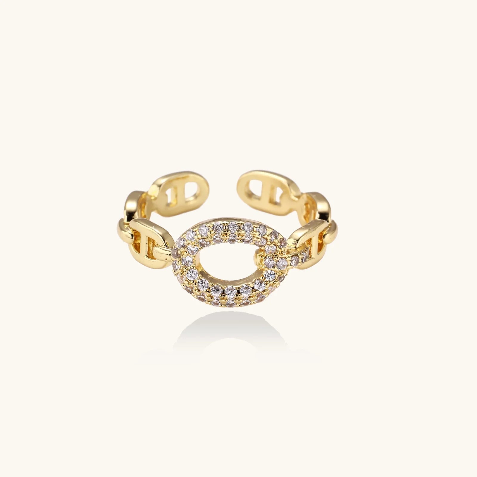 Golden Chain Statement Ring