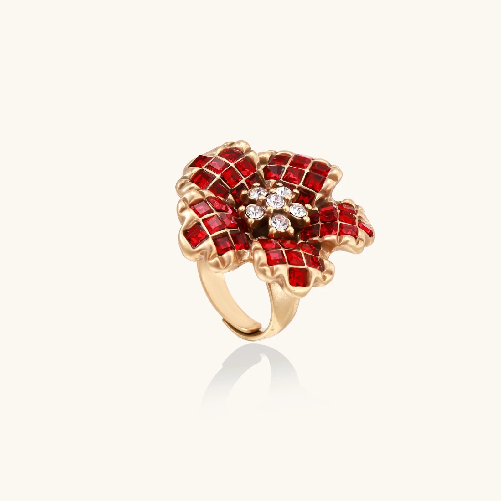 Crimson Bloom Ring