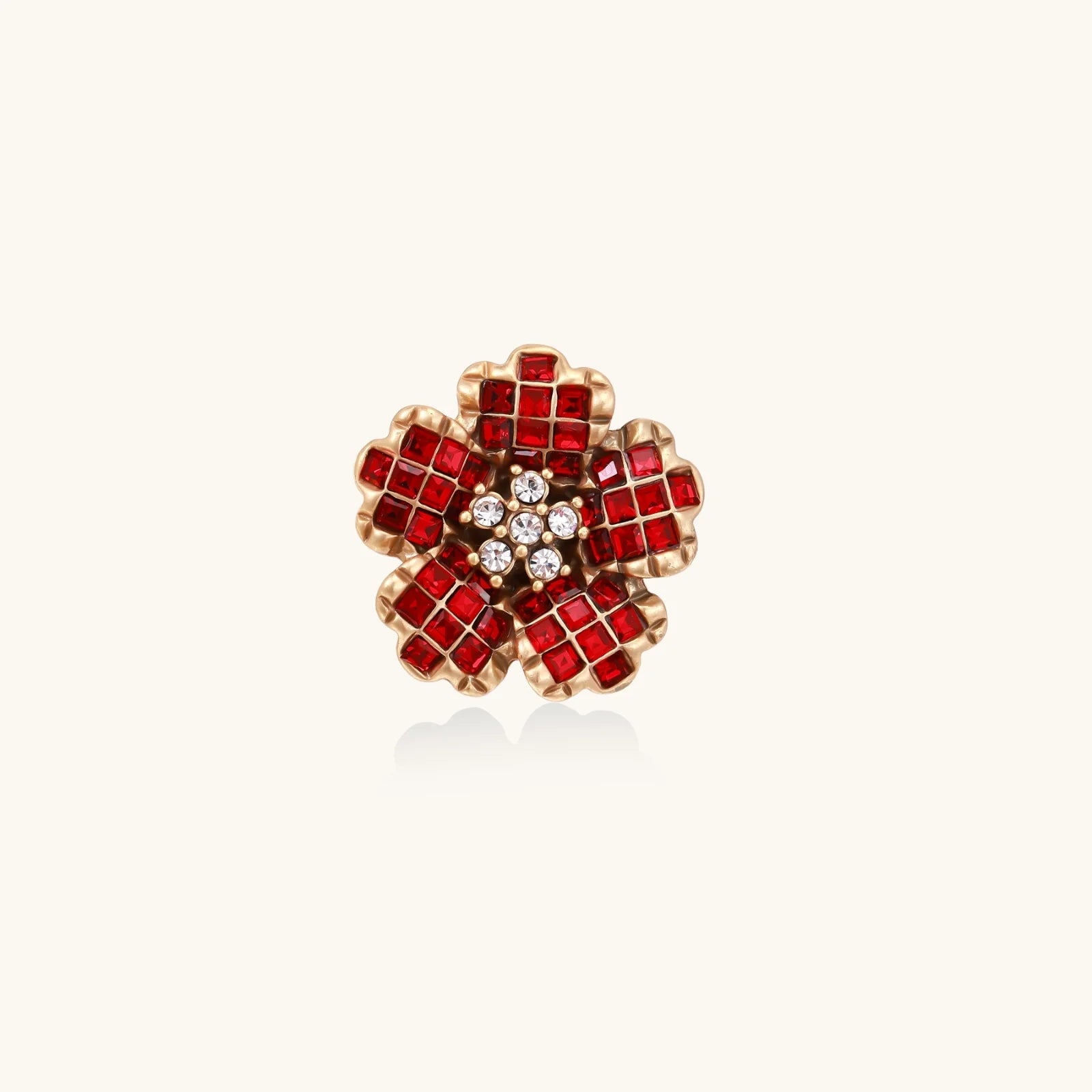 Crimson Bloom Ring