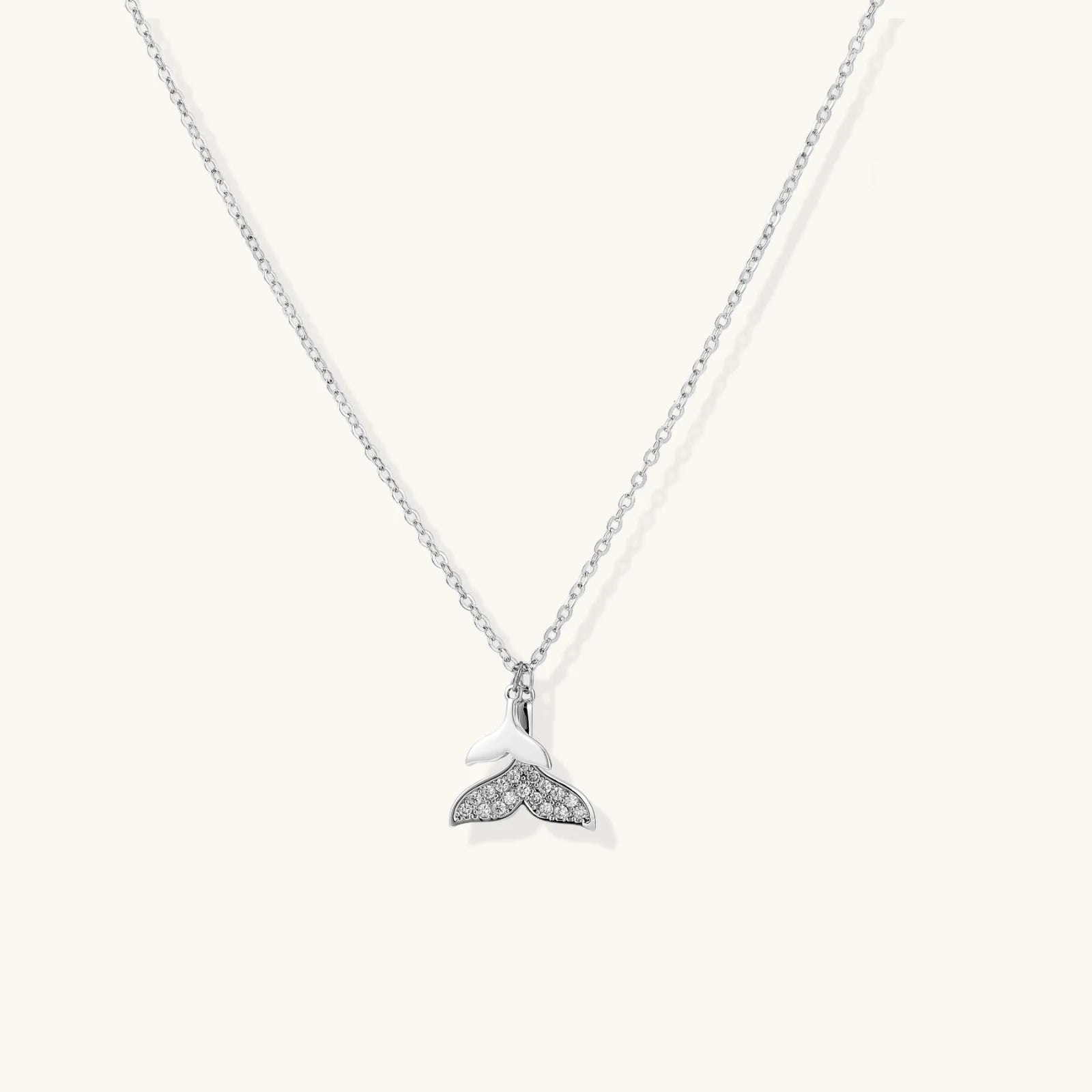 Whale Tail Crystal Necklace