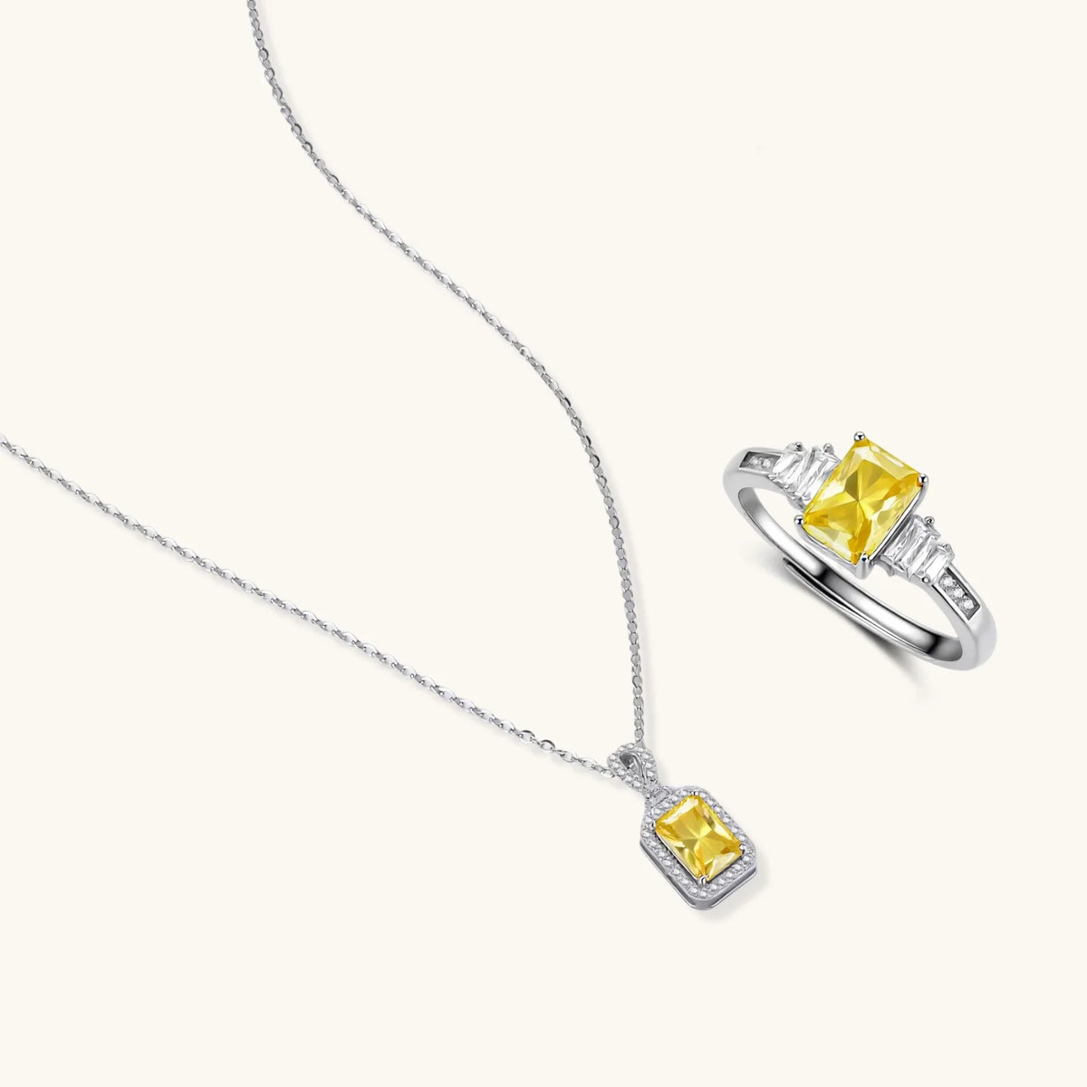 Golden Radiance Moissanite Set | 3EyeJewEls