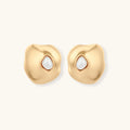 Fluid Form Pearl Studs | 3EyeJewEls