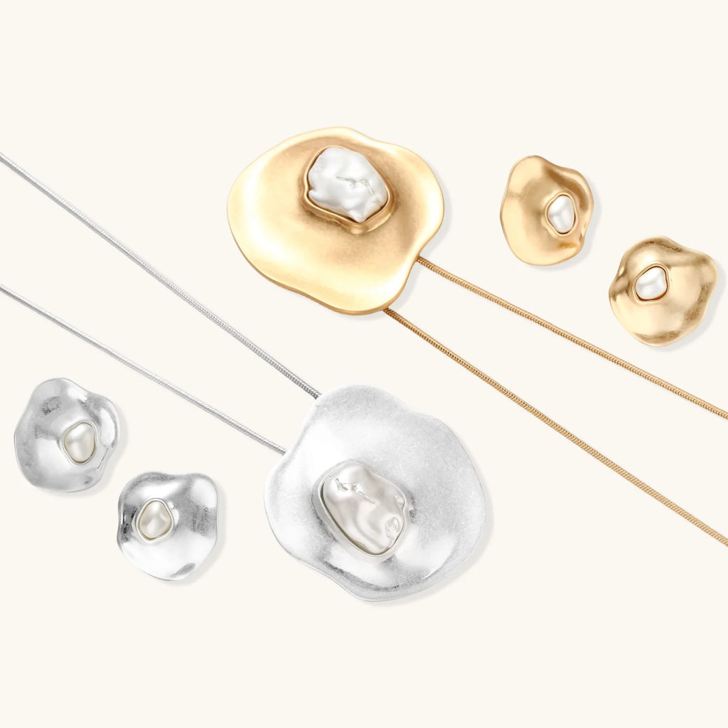 Fluid Form Pearl Studs | 3EyeJewEls