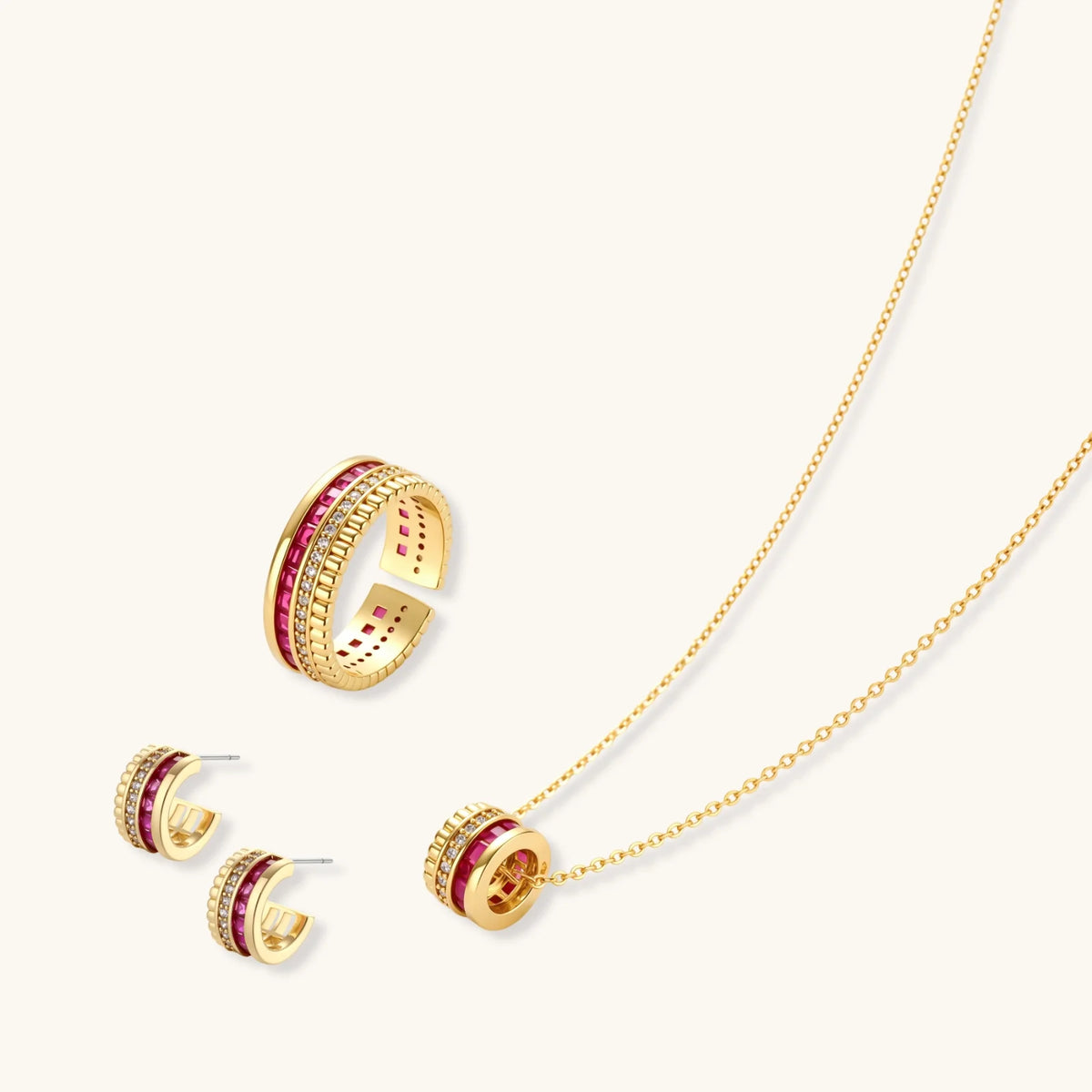Royal Ruby Stack Set | 3EyeJewEls