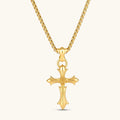 Cathedral Fleur-de-Lis Cross Charm | 3EyeJewEls
