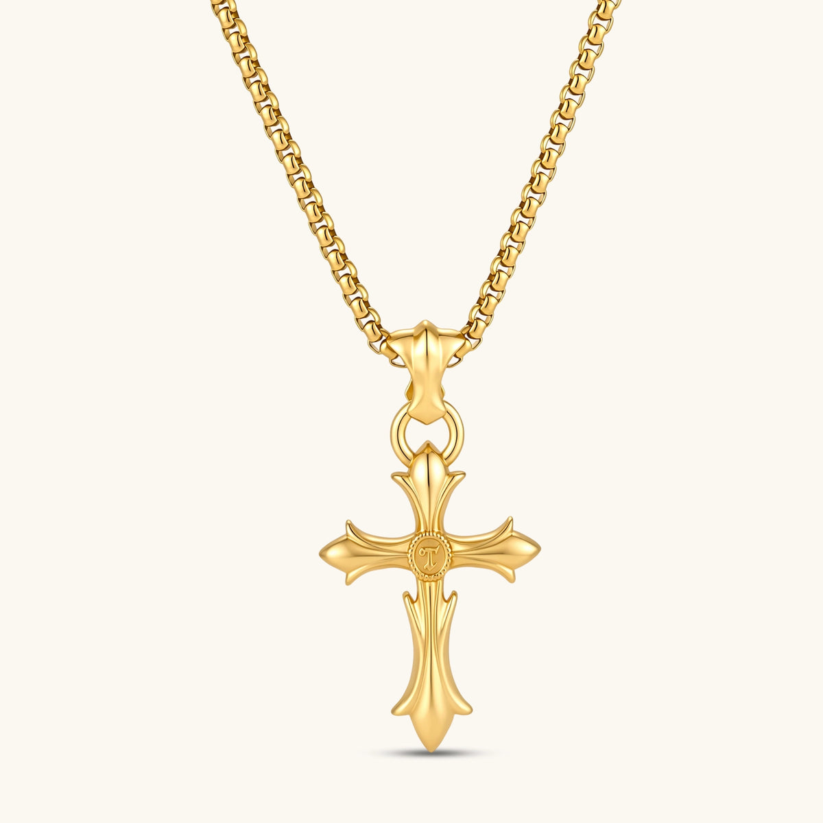 Cathedral Fleur-de-Lis Cross Charm | 3EyeJewEls
