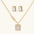Emerald Cut Halo Set | 3EyeJewEls