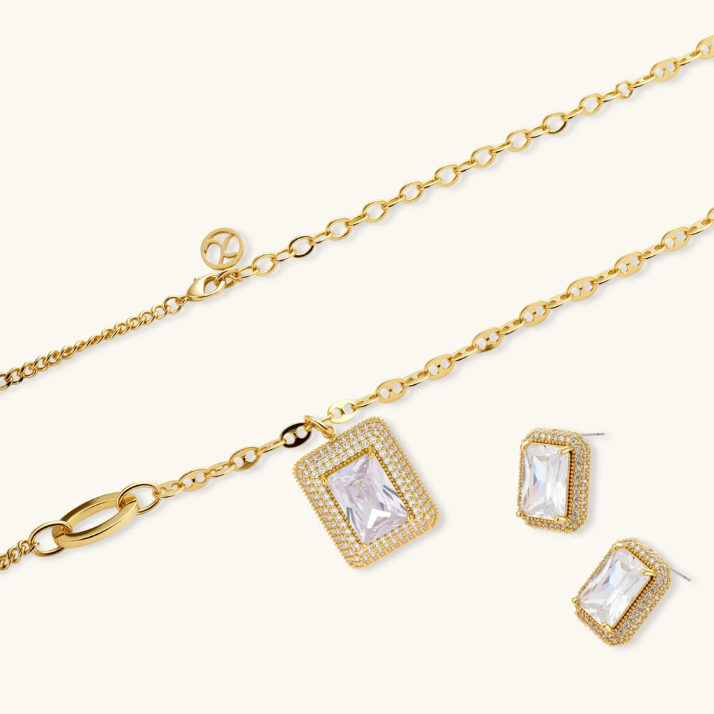 Emerald Cut Halo Set | 3EyeJewEls