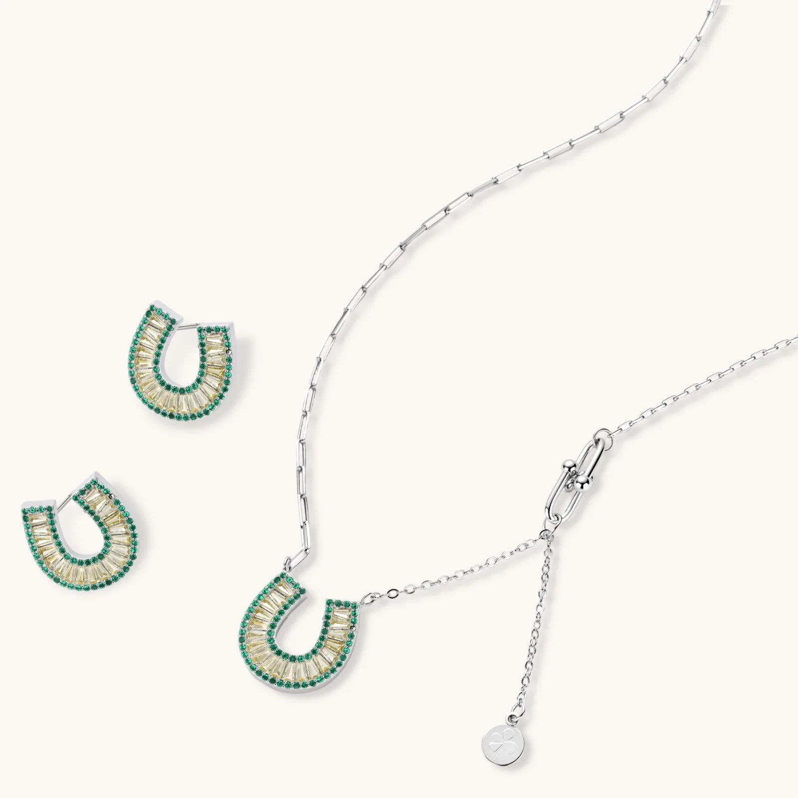 Lucky Horseshoe CZ Set