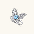 Blue Butterfly Moissanite Ring | 3EyeJewEls