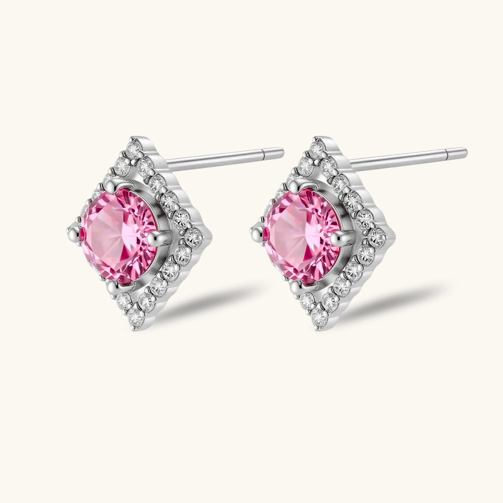 Diamond Halo Studs