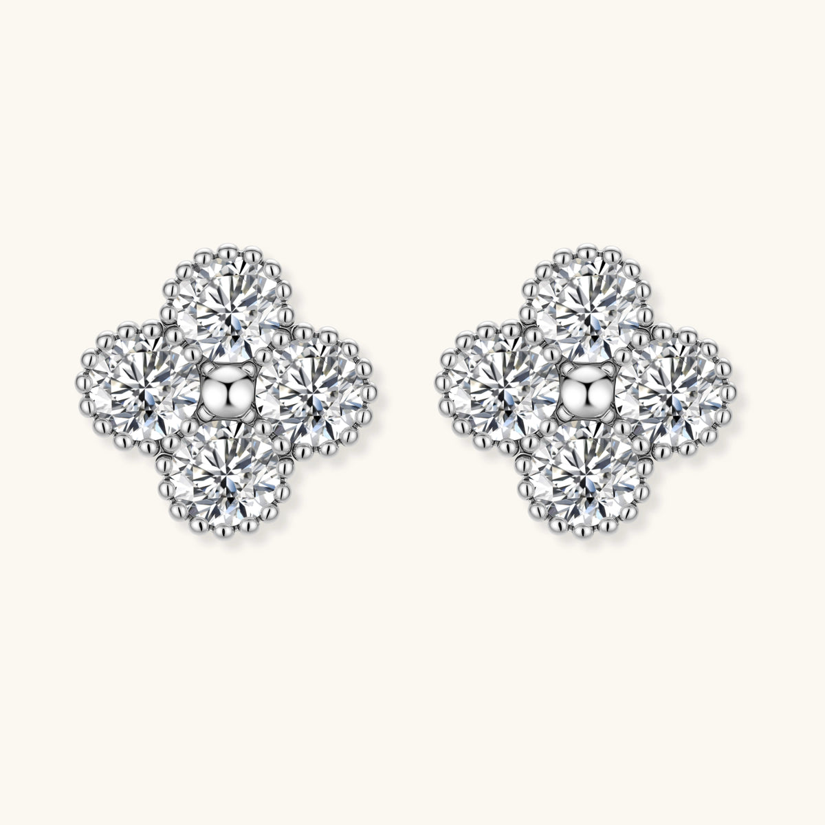 Quatrefoil Moissanite Studs | 3EyeJewEls