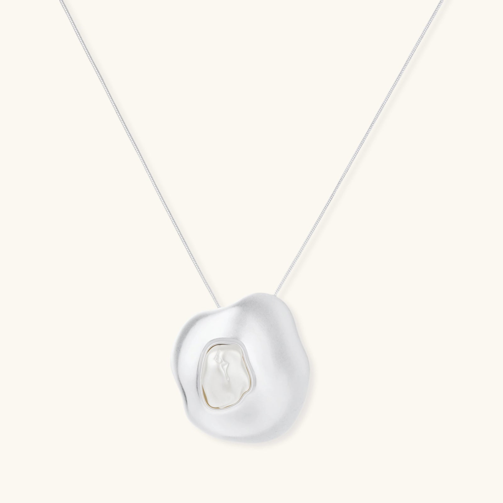 Sculptural Pearl Pendant