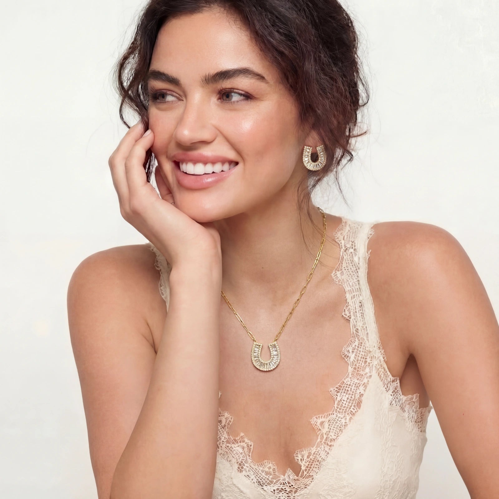 Lucky Horseshoe CZ Set