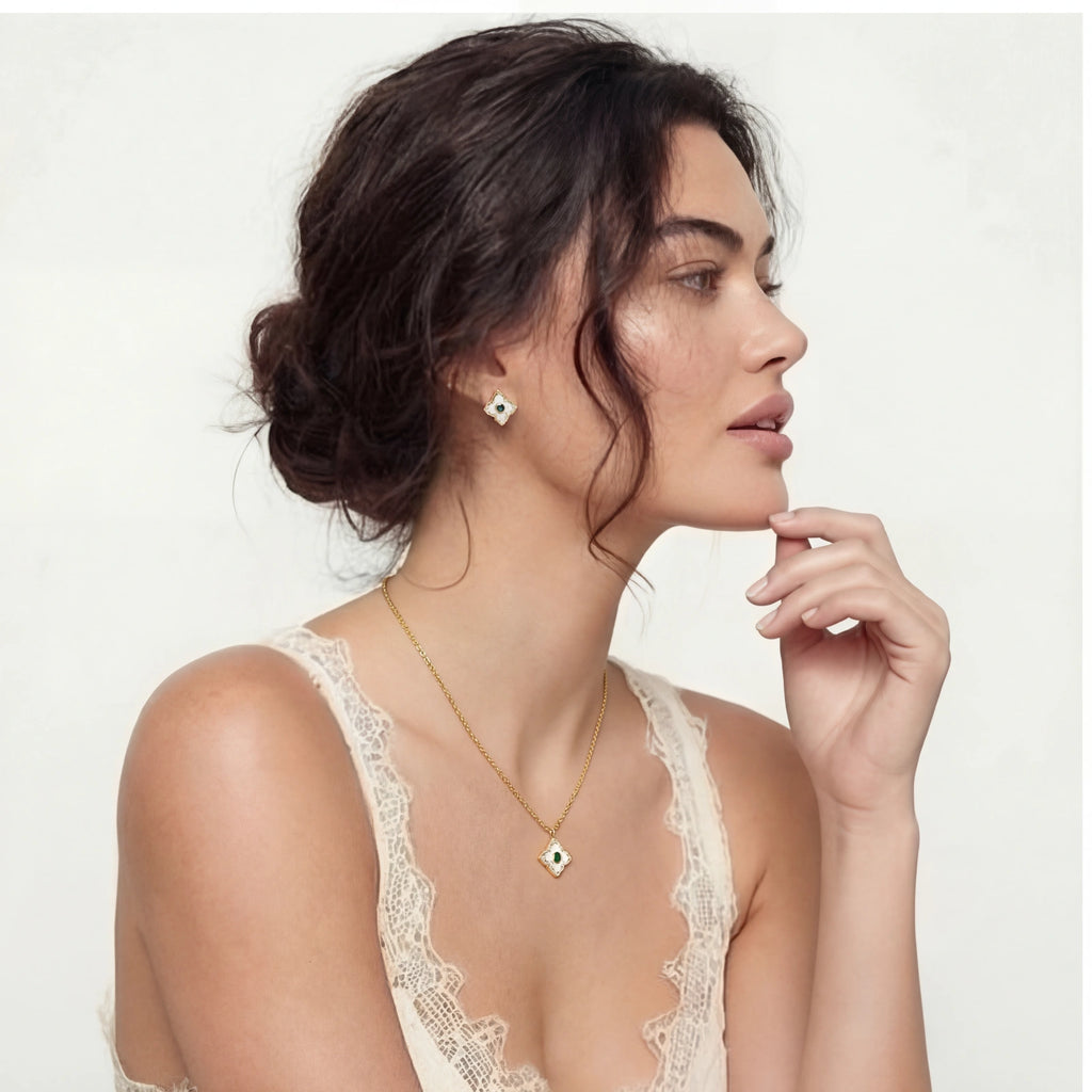 Emerald Bloom Set | 3EyeJewEls