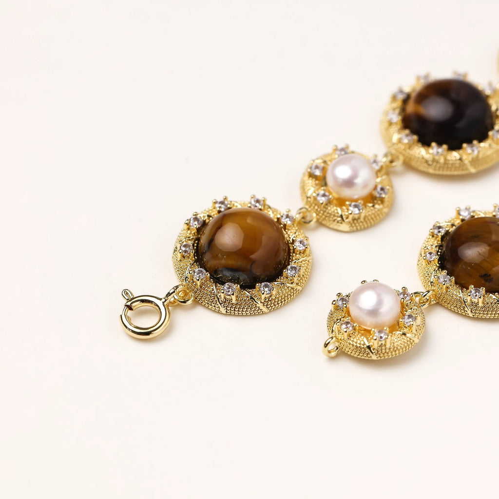 Tiger's Eye Pearl Wisdom Bracelet | 3EyeJewEls