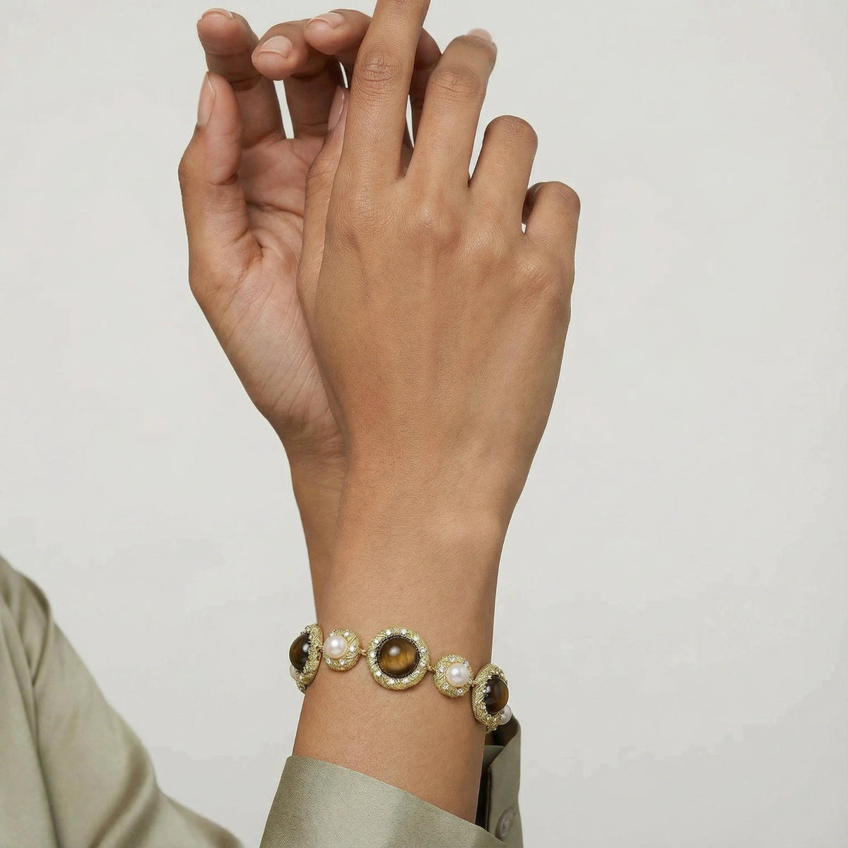 Tiger's Eye Pearl Wisdom Bracelet | 3EyeJewEls