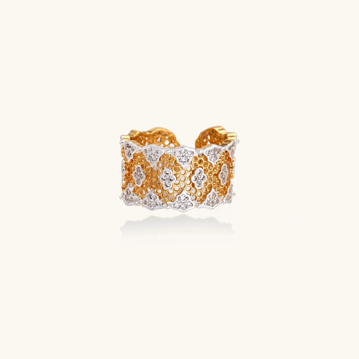 Honeycomb Crystal Power Ring | 3EyeJewEls
