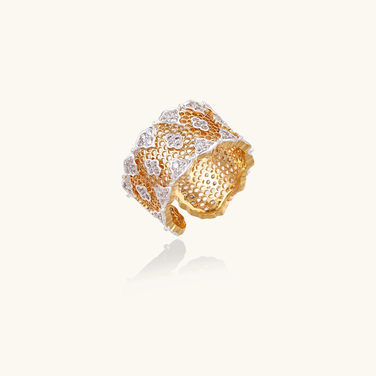 Honeycomb Crystal Power Ring | 3EyeJewEls
