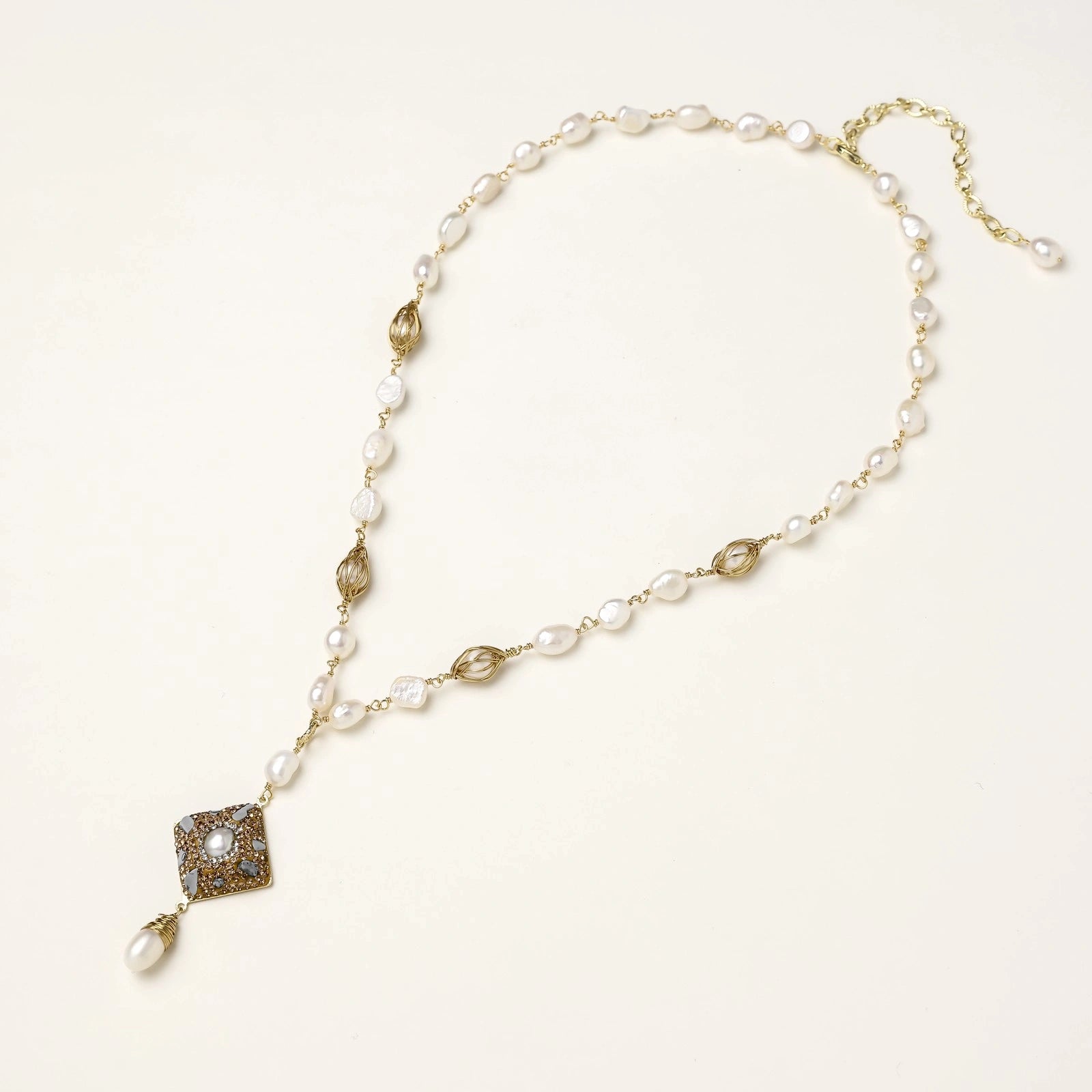 Celestial Pearl Drop Necklace