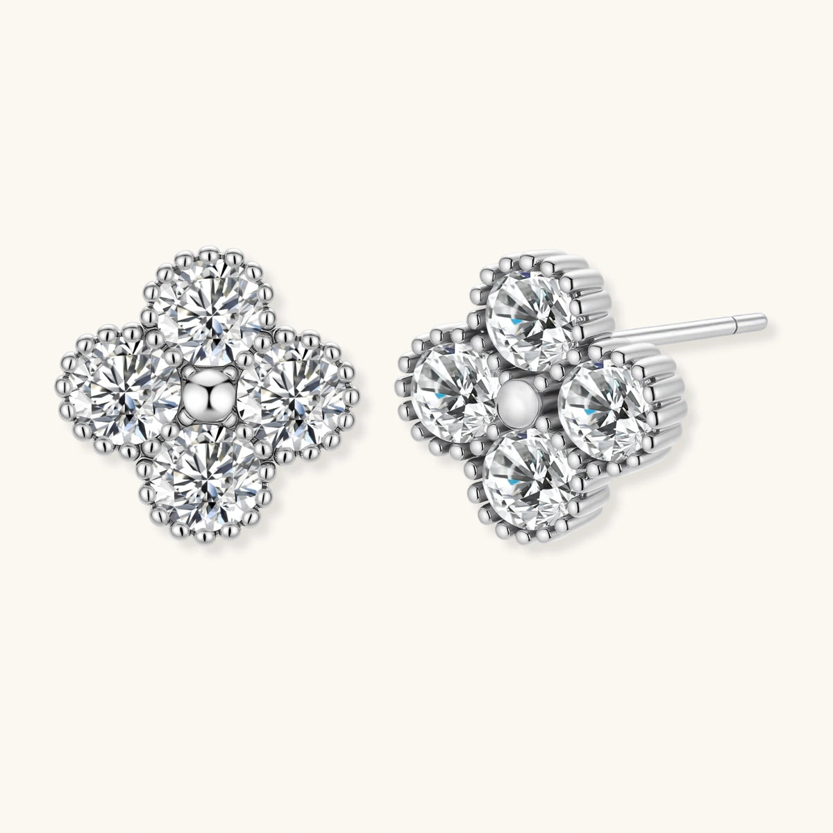 Quatrefoil Moissanite Studs | 3EyeJewEls