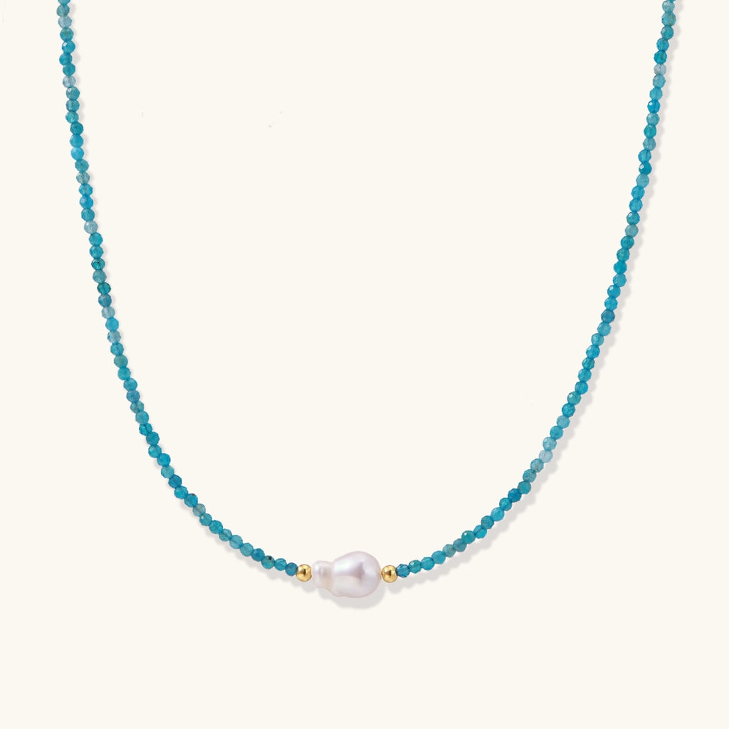 Apatite Dreams Pearl Necklace | 3EyeJewEls
