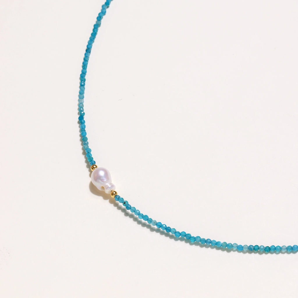 Apatite Dreams Pearl Necklace | 3EyeJewEls