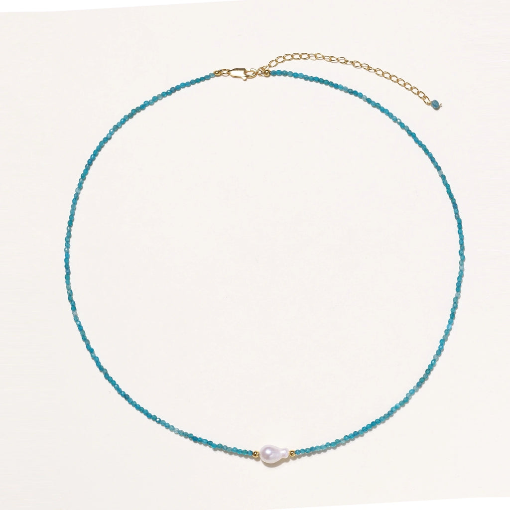 Apatite Dreams Pearl Necklace | 3EyeJewEls