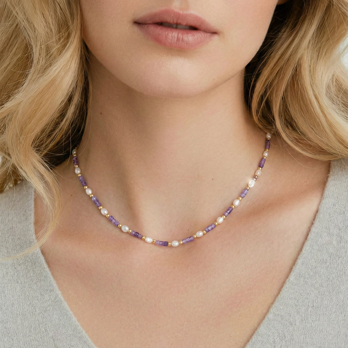 Amethyst Pearl Harmony Necklace | 3EyeJewEls