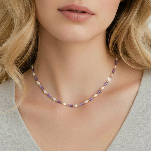 Amethyst Pearl Harmony Necklace | 3EyeJewEls
