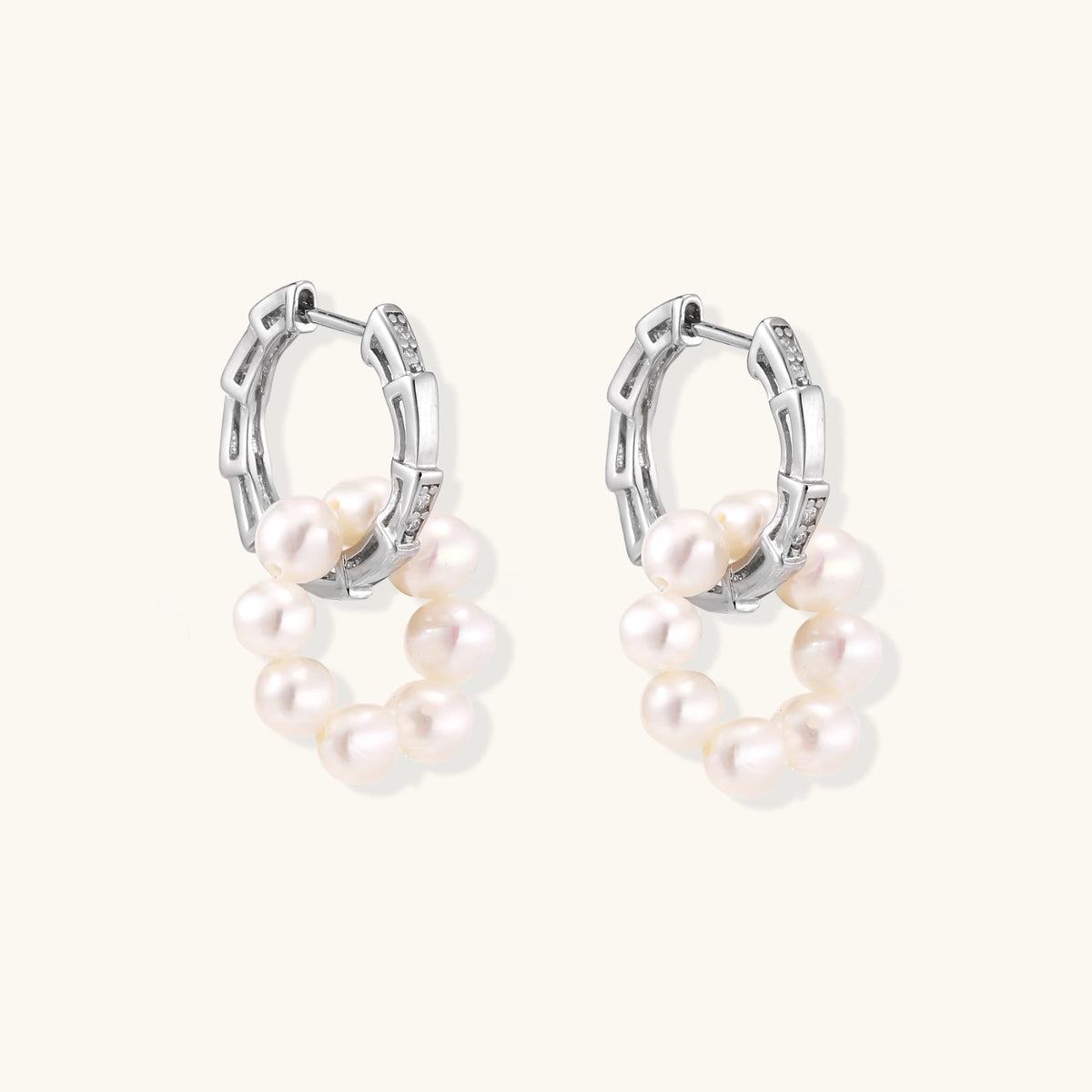 Pearl Cluster Huggie Hoops | 3EyeJewEls