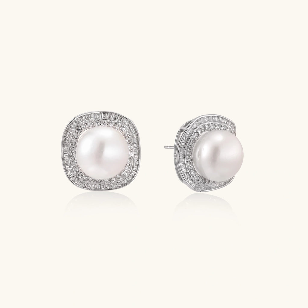 Halo Pearl Studs | 3EyeJewEls