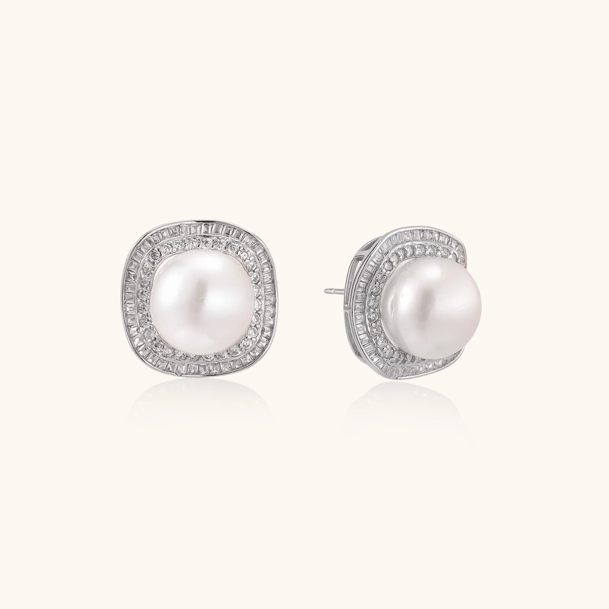 Halo Pearl Studs | 3EyeJewEls