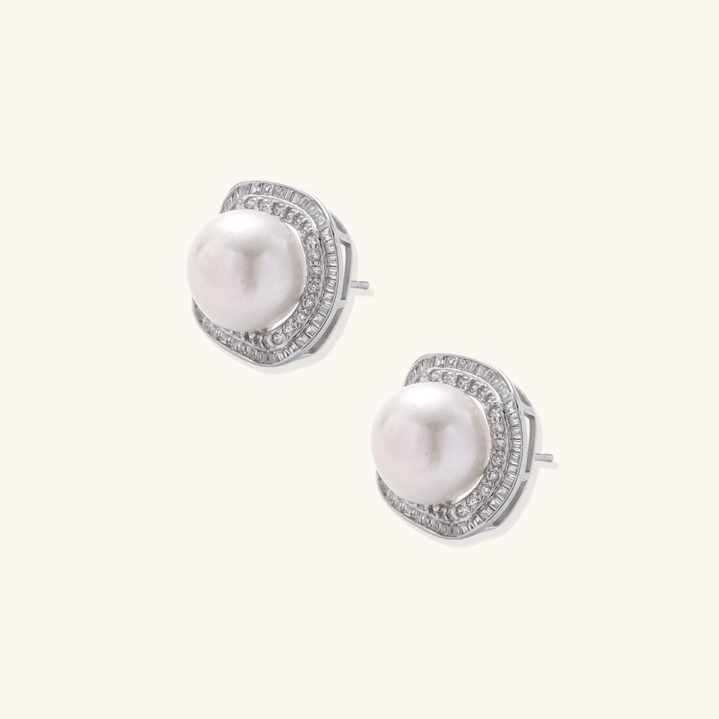 Halo Pearl Studs | 3EyeJewEls