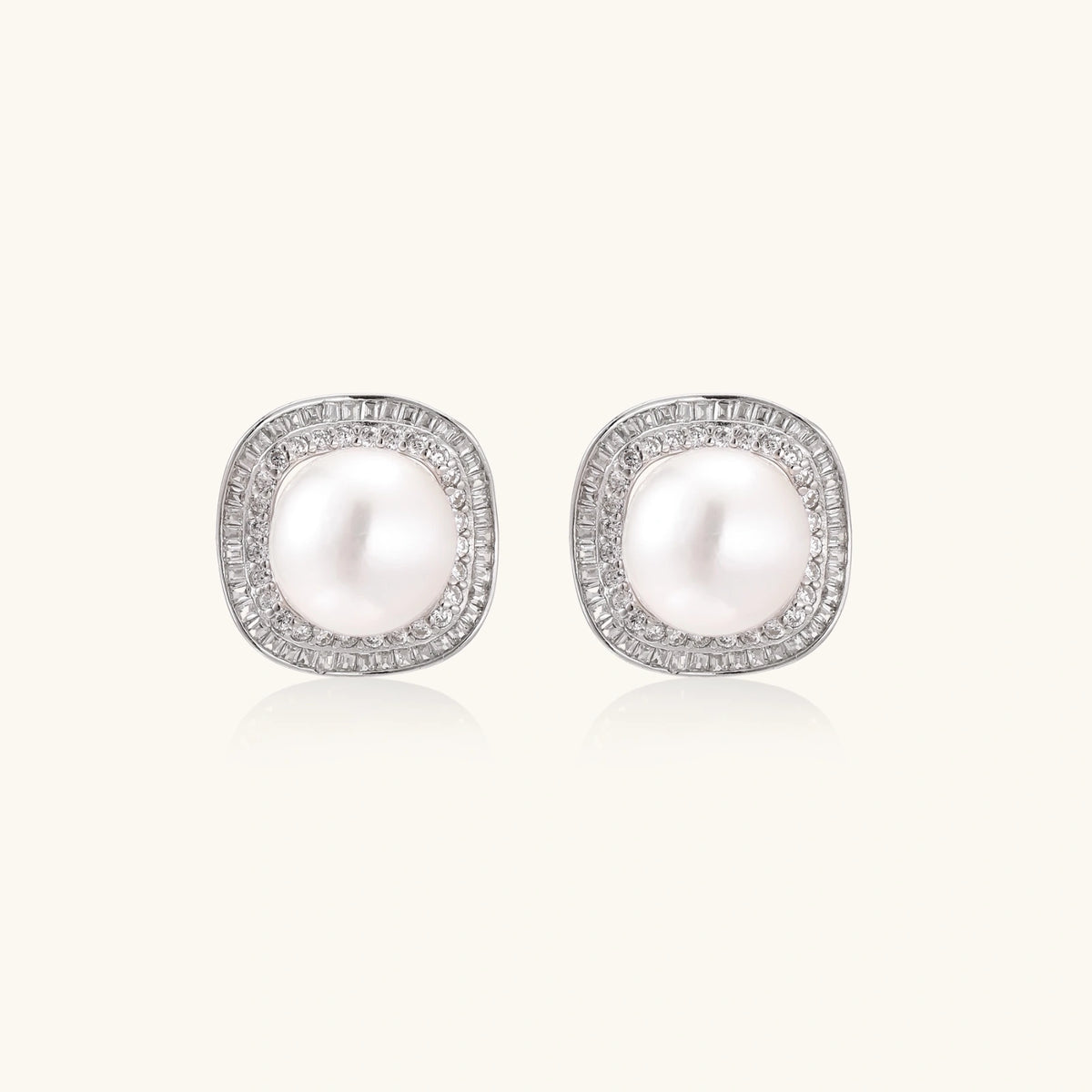 Halo Pearl Studs | 3EyeJewEls