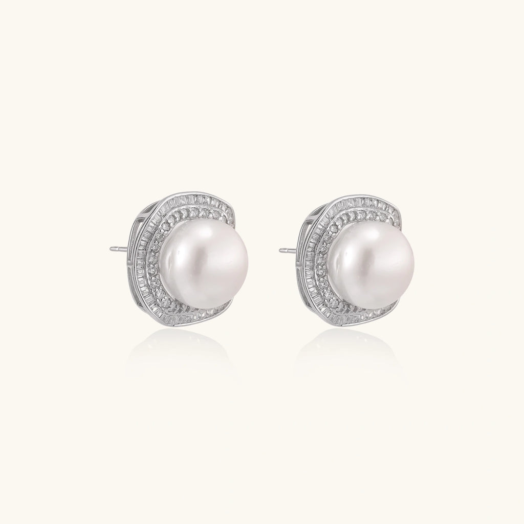 Halo Pearl Studs | 3EyeJewEls