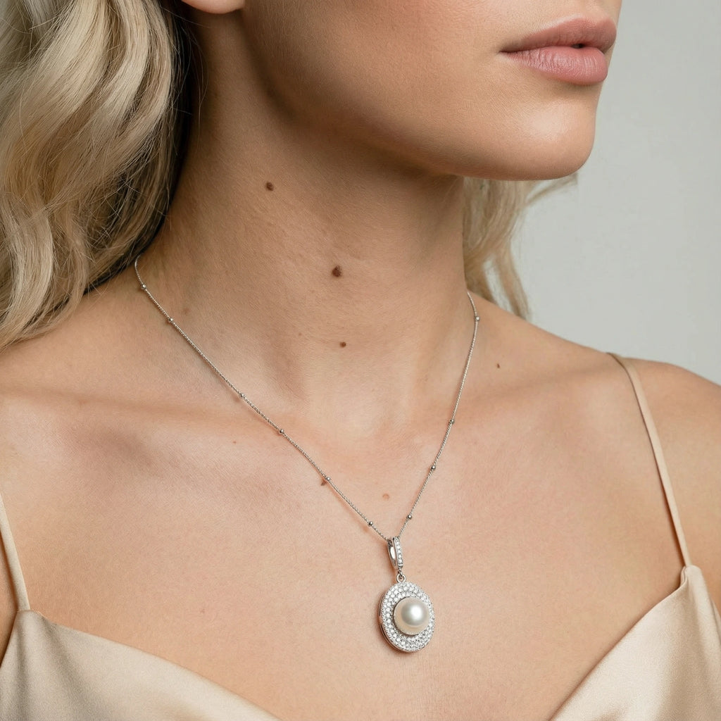 Pearl Halo Necklace | 3EyeJewEls